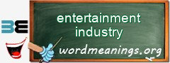 WordMeaning blackboard for entertainment industry